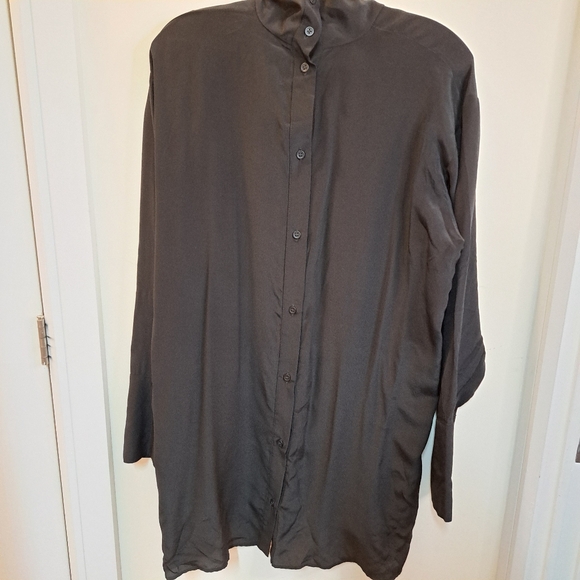 Silk oversized shirt dress - Picture 4 of 6